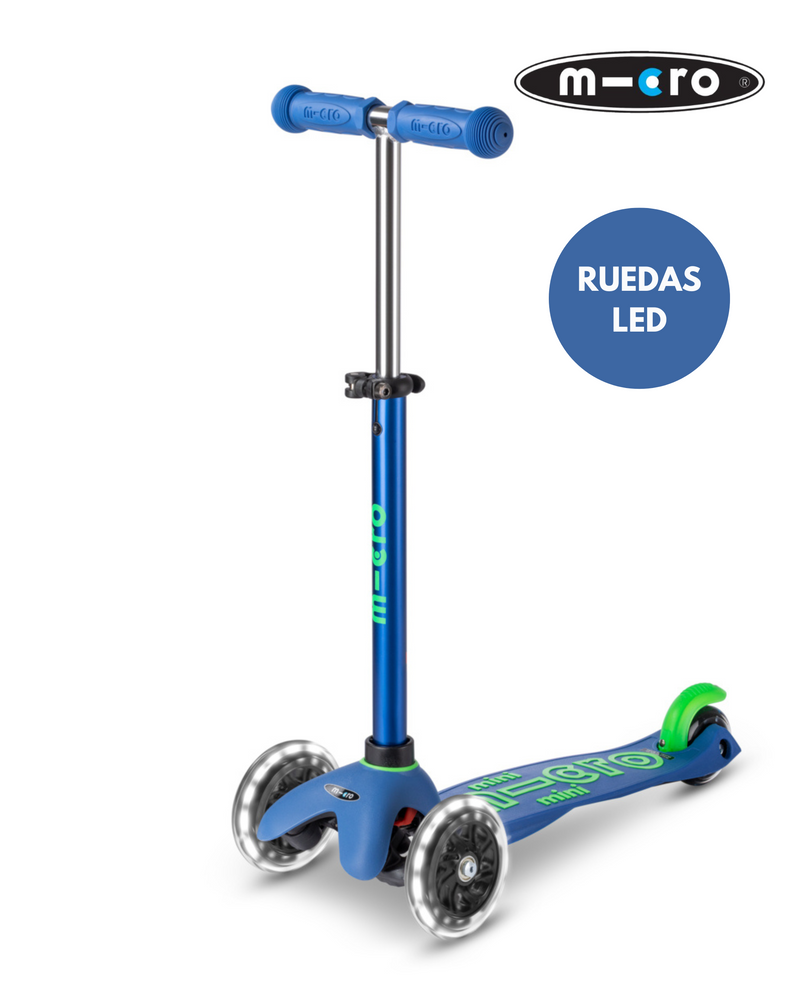 Scooter MMD175 Mini Micro Deluxe LED Crystal Blue Niño Pequeño