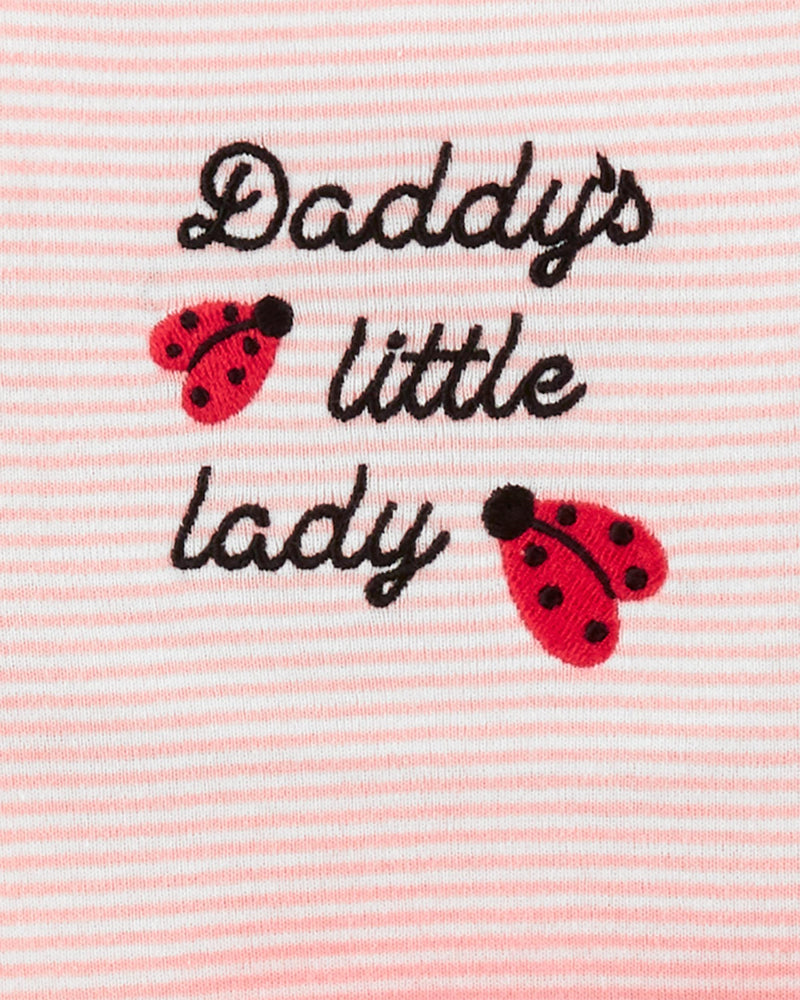 Set 3 piezas pantalon y bodys ladybugs bebé niña Carters