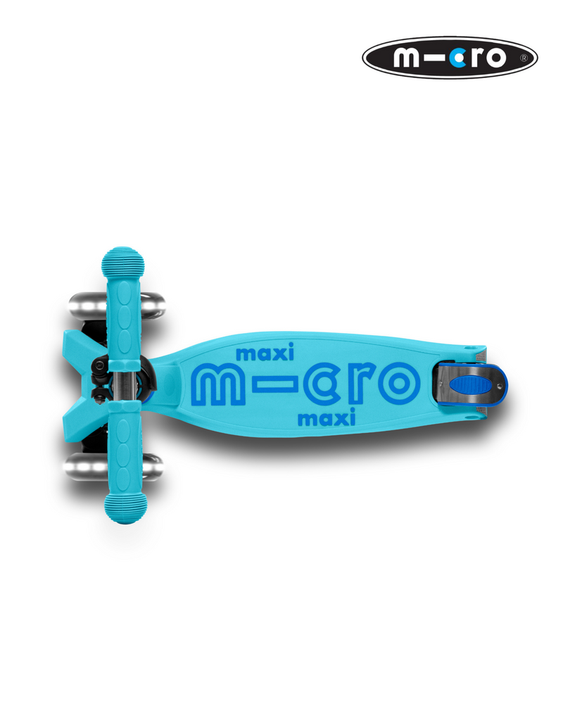 Scooter MMD092 Maxi Micro Deluxe Foldable LED Bright Blue Niño-Niña