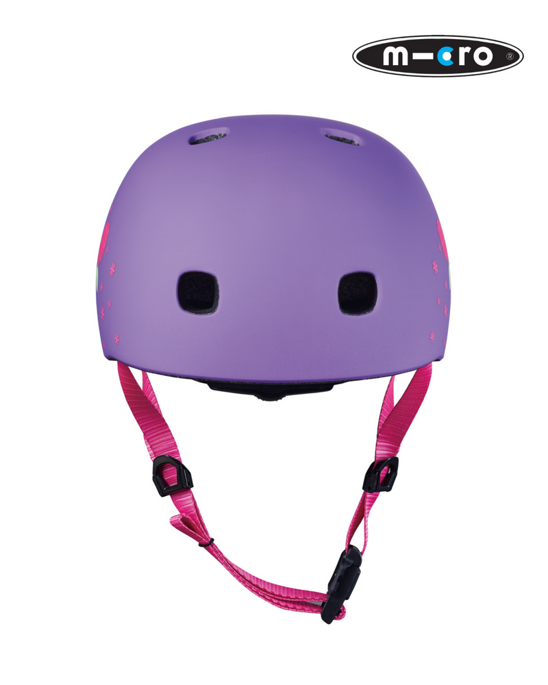 Casco AC2084BX Micro PC Helmet Floral Purple Niña
