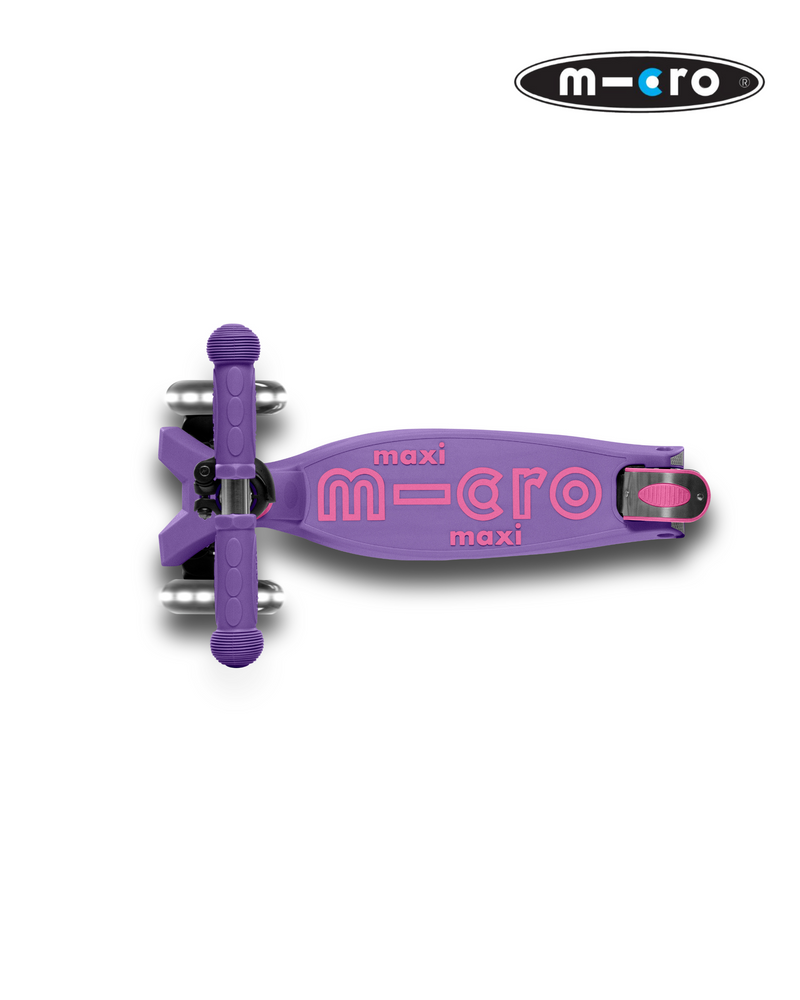Scooter MMD100 Maxi Micro Deluxe Foldable LED Purple Niña