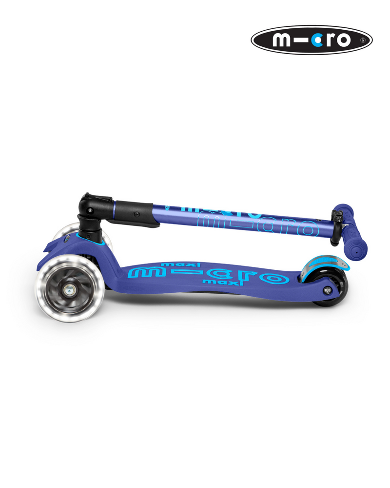 Scooter MMD099 Maxi Micro Deluxe Foldable LED Navy Niño