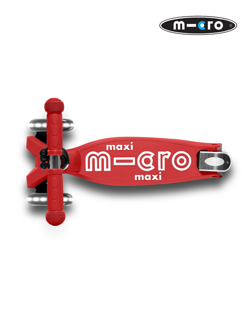 Scooter MMD098 Maxi Micro Deluxe Foldable LED Red Niño-Niña