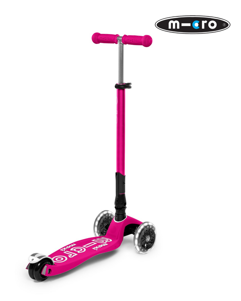 Scooter MMD096 Maxi Micro Deluxe Foldable LED Shocking Pink Niña